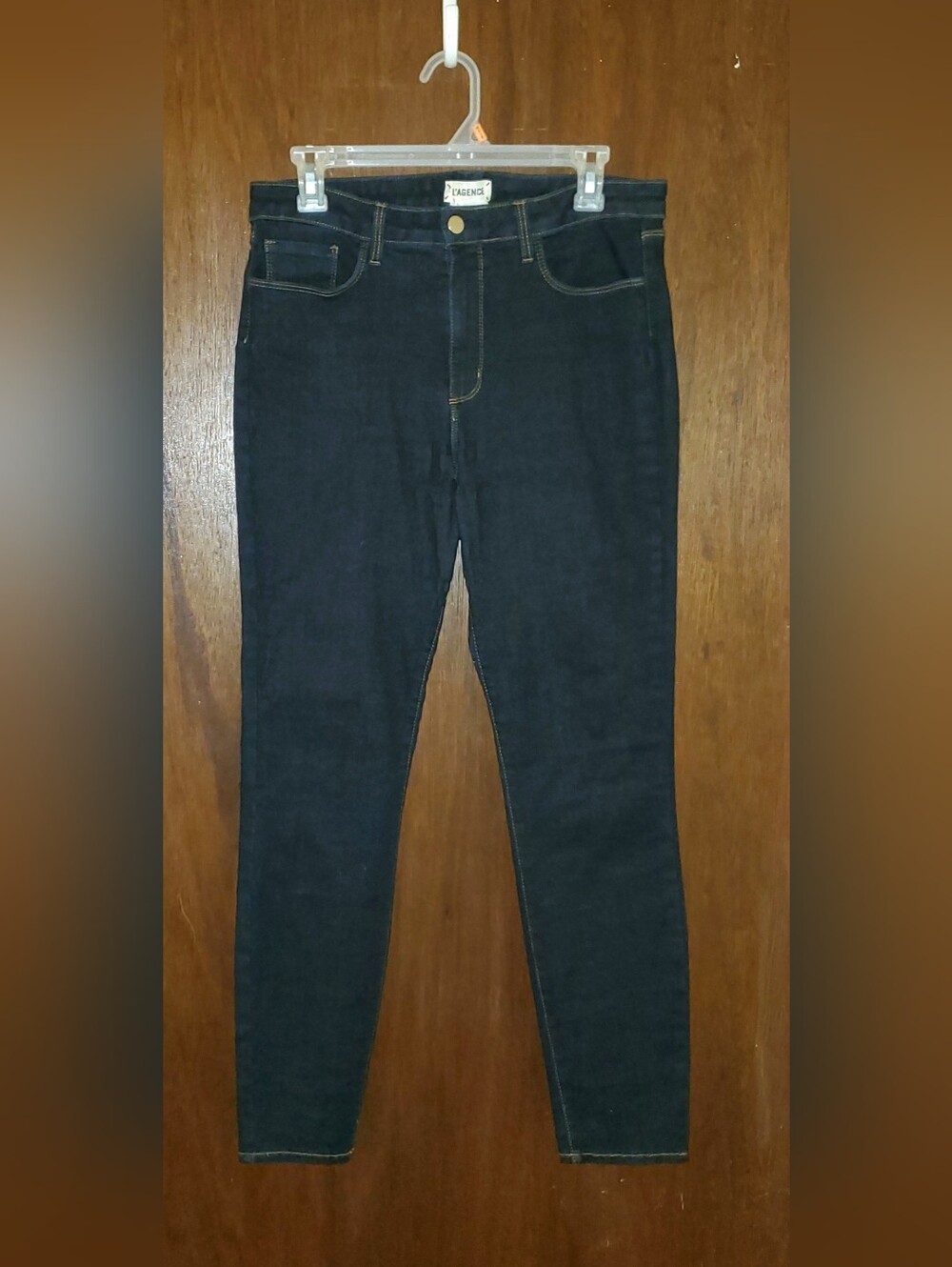L'AGENCE Margot Skinny High Rise Jeans Sz 31 Dark Wash